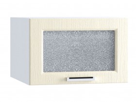 Шкаф верхний горизонтальный со стеклом 510, ШВГС 510 (Клен крем/корпус белый) в Барнауле - barnaul.katalogmebeli.com | фото