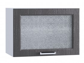 Шкаф верхний горизонтальный со стеклом 609, ШВГС 609 (Клен серый/корпус белый) в Барнауле - barnaul.katalogmebeli.com | фото