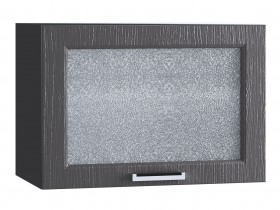 Шкаф верхний горизонтальный со стеклом 609, ШВГС 609 (Клен серый/корпус венге) в Барнауле - barnaul.katalogmebeli.com | фото