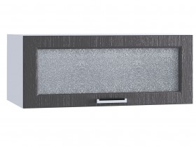 Шкаф верхний горизонтальный со стеклом 810, ШВГС 810 (Клен серый/корпус белый) в Барнауле - barnaul.katalogmebeli.com | фото