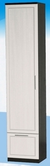 Шкаф высокий с ящиком ДЛЯ ГОСТИНОЙ ШВЯ-450 Венге/Дуб выбеленный в Барнауле - barnaul.katalogmebeli.com | фото 1