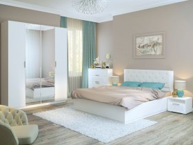 Спальня Тиффани (Белый текстурный) в Барнауле - barnaul.katalogmebeli.com | фото