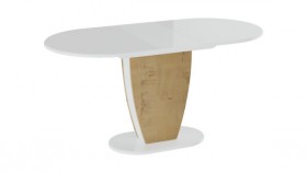 Стол обеденный «Монреаль» Тип 1 (Белый глянец/Бунратти) в Барнауле - barnaul.katalogmebeli.com | фото 2