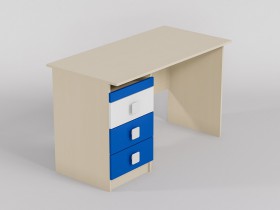 Стол (прямая столешница) Скай люкс (Синий/Белый/корпус Клен) в Барнауле - barnaul.katalogmebeli.com | фото