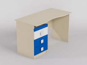 Стол (столешница с выемкой) Скай люкс (Синий/Белый/корпус Клен) в Барнауле - barnaul.katalogmebeli.com | фото