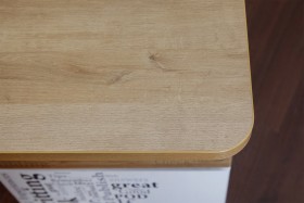 Угловой письменный стол с ящиками «Ривьера» Дуб Бонифацио/Белый в Барнауле - barnaul.katalogmebeli.com | фото 5