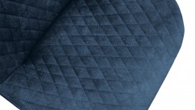 Стул «Оливер» К1С Черный муар/Микровелюр Wellmart Blue в Барнауле - barnaul.katalogmebeli.com | фото 3