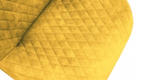 Стул «Оливер» К1С Черный муар/Микровелюр Wellmart Yellow в Барнауле - barnaul.katalogmebeli.com | фото 3