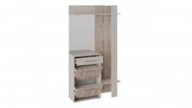 Шкаф для одежды «Нуар» тип 1 Фон серый/Дуб сонома в Барнауле - barnaul.katalogmebeli.com | фото 3
